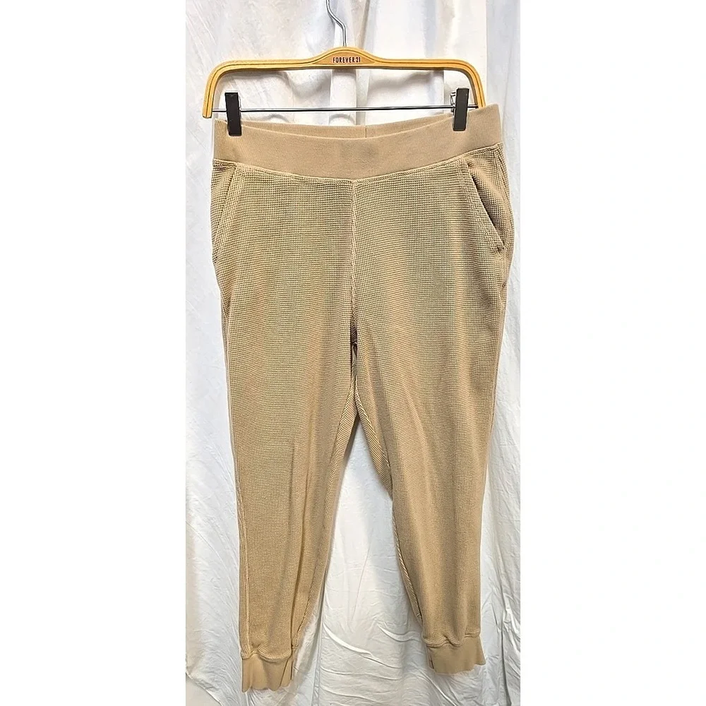 Pact Women's Airplane Jogger Pants Waffle L Quiet Luxury Organic Cotton - Picture 2 of 7